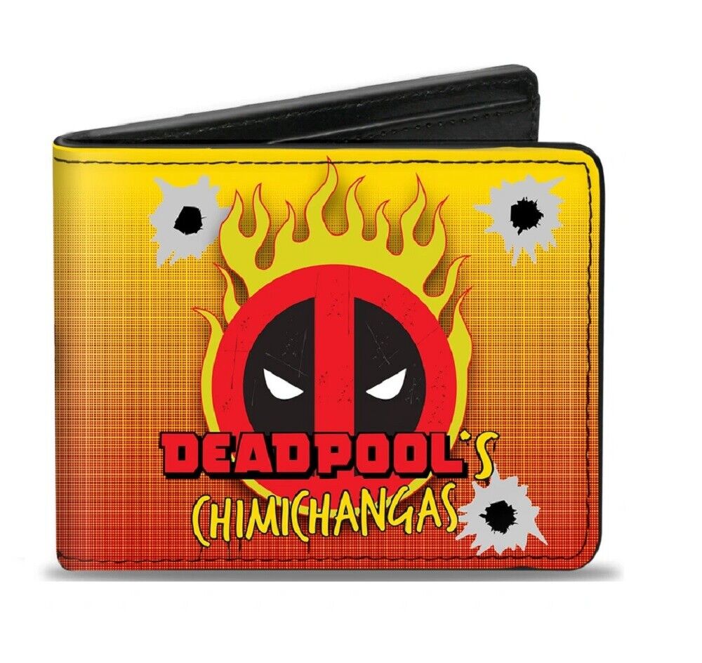 Deadpool Chimichangas Flaming Logo Marvel Bifold Wallet – Fundom