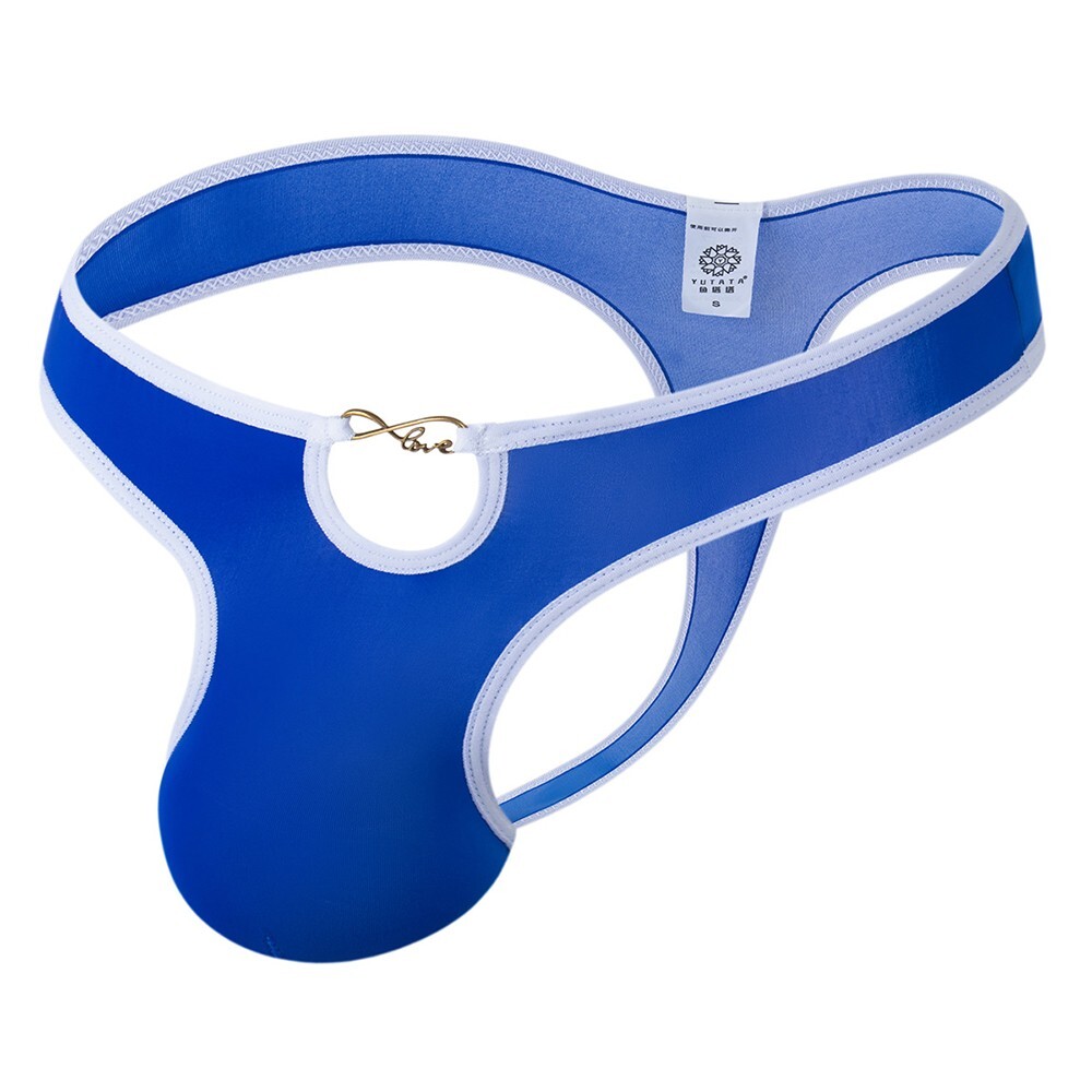 Men GString Clothes Trunk Panties Sexy Smooth Solid Color Translucent