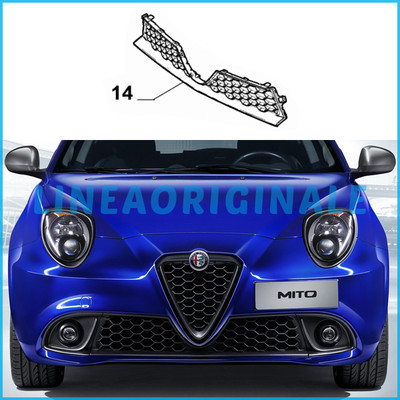 GRIGLIA PARAURTI ANTERIORE SX PRESA ARIA PROFILO CROMATA PER ALFA MITO 2008 2016 - Foto 7