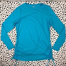 Lands End Shirt Long Sleeve Adjustable Cover-Up SWIM TUNIC XL 18 523855