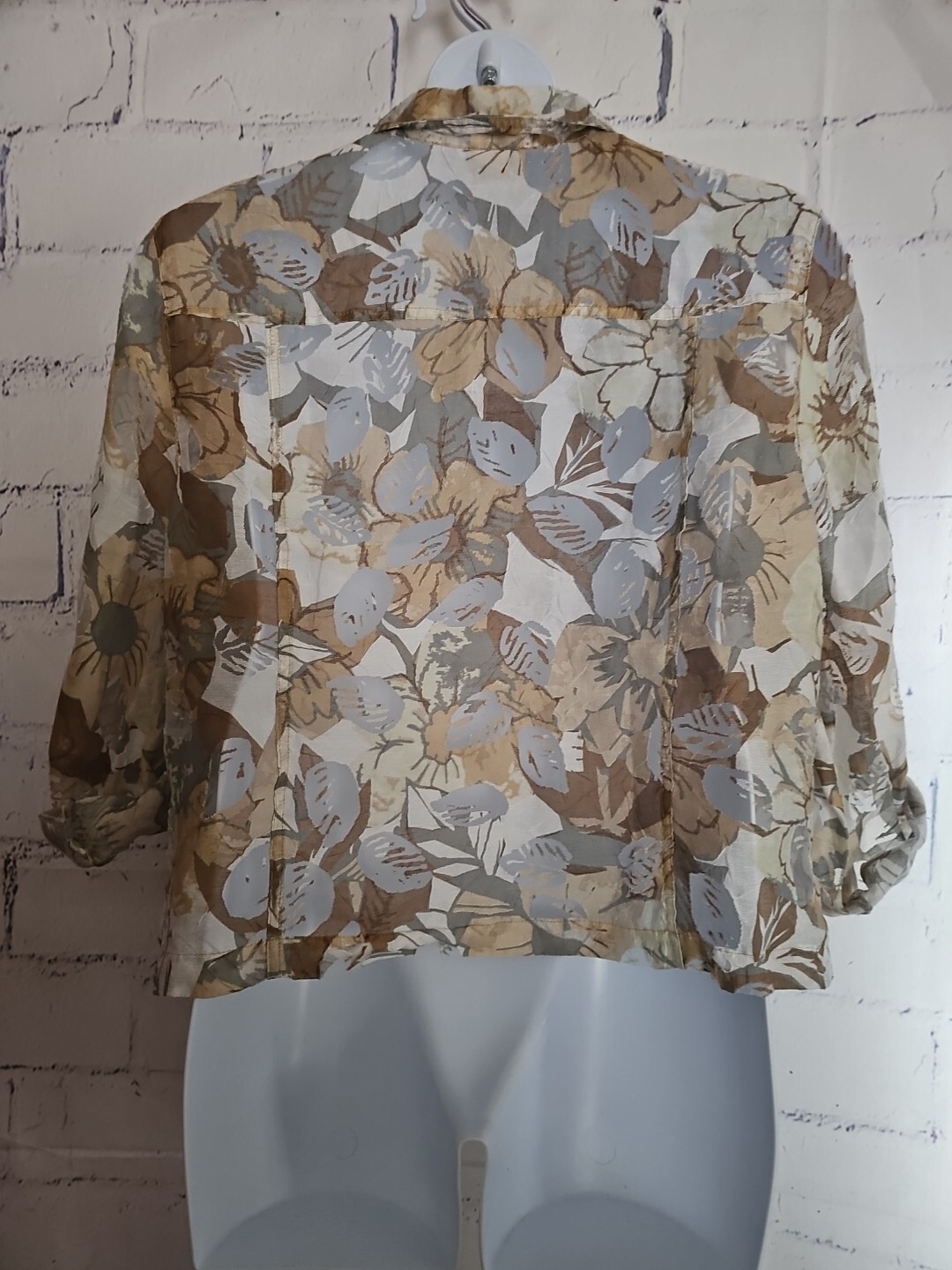 Ruby Rd. Button Blouse Burn-out Multicolor Floral… - image 8