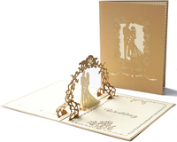 Pop Up Hochzeitskarte, Pop-Up Karte, 3D GlüCkwunschkarte Mit Hochwertigem Umschl