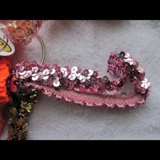 Purple Sequin Garter Belt Professional Dancer Accessory Shiny Sequined Elastic