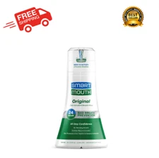 SmartMouth Zinc Activated Oral Breath Rinse Mouthwash Clinical DDS, Clean Mint,
