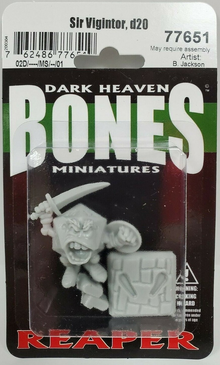 Reaper Miniatures Sir Vigintor - D20 Fantasy Plastic Figure, Dark Heaven Bones Series - View #6