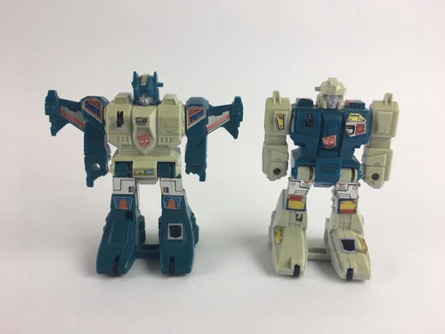 Vintage lot 2 G1 Transformers Autobots Topspin & Twin Twist Takara 1980 Figures