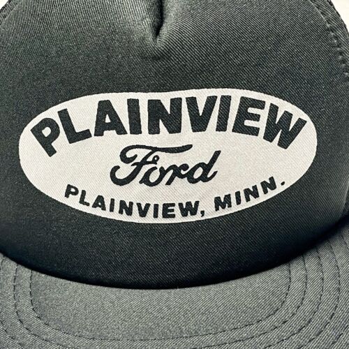 Vintage Ford Cap Hat Plainview Minnesota Men's Black Trucker Mesh Snapback - 第 2/9 張圖片