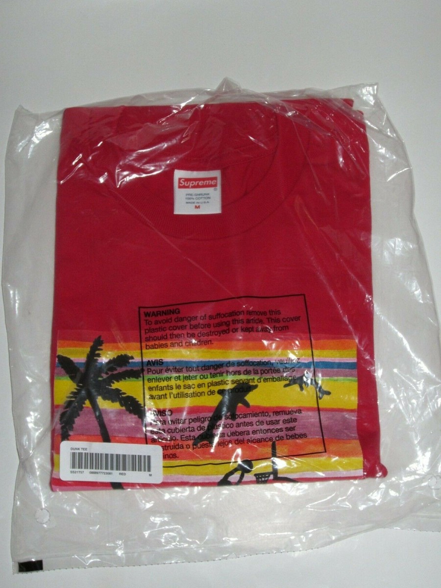 supreme dunk tee red