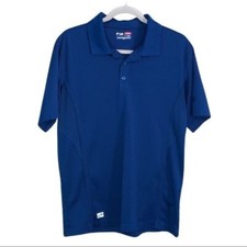 Fila Golf Sport Performance Polo Shirt Blue Polyester Men's Size Small
