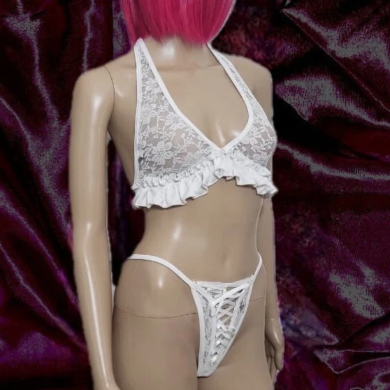 Provocative Dessous Set BH offener Tanga String M L 38 40 42 dessousset dessus - Bild 3 von 4