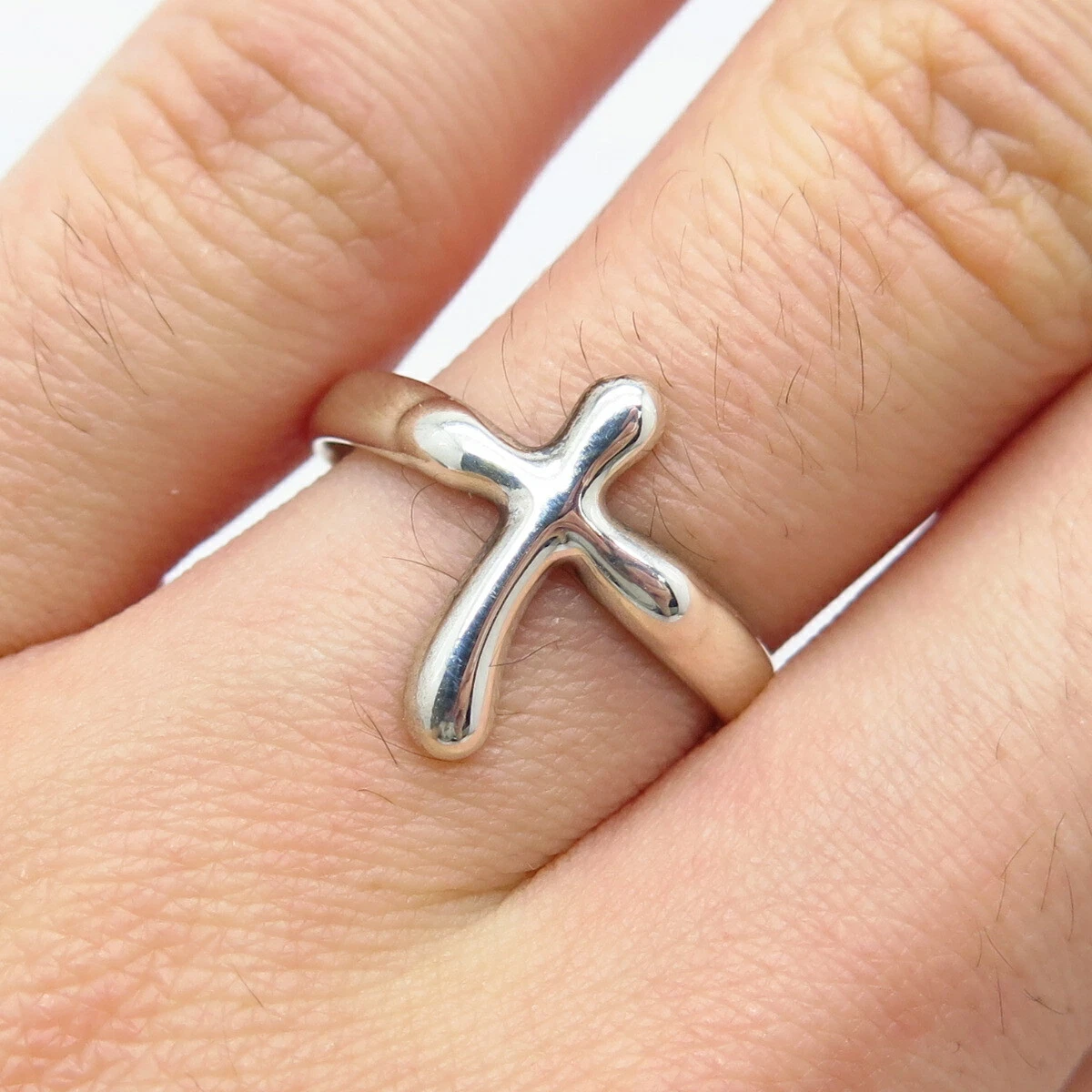 925 Sterling Silver Cross Ring Size 7 eBay
