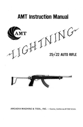 AMT LIGHTNING 25 .22 AUTO RIFLE Owners Instruction Manual - Picture 2 of 4