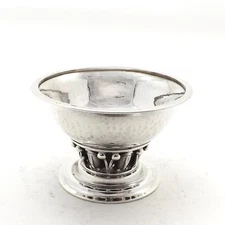 Georg Jensen Sterling Silver Spice Bowl Salt Cellar no180 Louvre Inspired