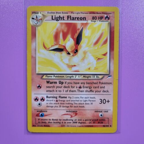 Pokémon TCG Light Flareon Neo Destiny 46 Regular Unlimited Uncommon