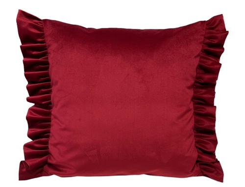 Kissenbezug 40x50 Kissen Dekokissen Sofakissen Samt Velvet Art mit Rüschen - Bild 4 von 7