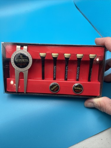 Guiness Golf Set Divot Tool Five Tees and Two Ball Markers Gift New Open Box