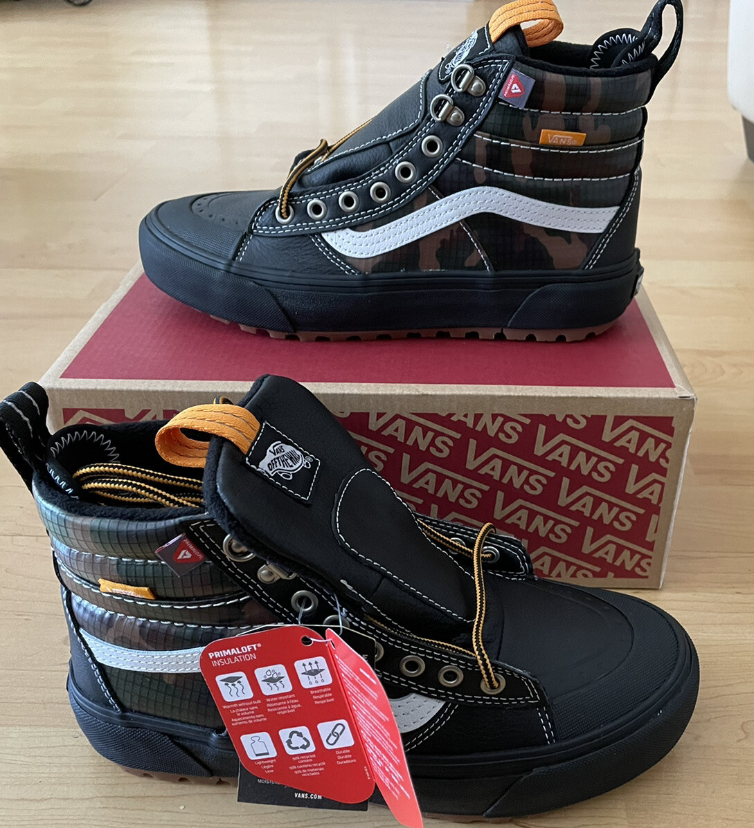 VANS Sk8 Hi MTE 2.0 DX, Black / Camo, Mens US Size 7 / Womens 8.5 |  VN0A4P3I2TI | eBay