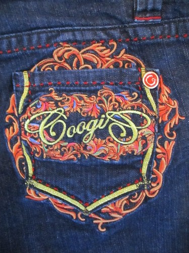 Coogi Jeans Womens 9 or 10 Blue Denim Capri Embroidered Fire Floral 31x14 - 第 9/23 張圖片