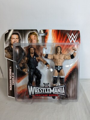 WWE Wrestle Mania Heritage Reigns & Tripleh   Actionfigur Mattel CMT41  K31