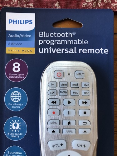 Philips SRP82215 Programmable Universal Remote 8-Device Bluetooth Elite Plus NIB - Picture 2 of 9