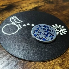 SUPERSTAR (Raised Relief Aluminum) Hand Made Custom Golf Ball Marker!