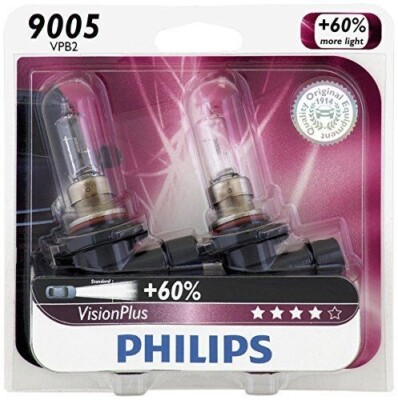 Philips VIsion Plus 60% 9005 65W Two Bulbs Headlight High Beam Upgrade Lamp Fit