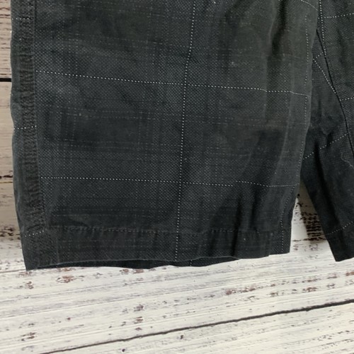 Univibe Chino Shorts Boy 18 Black Checked Pockets Adjustable Waist - Picture 5 of 16