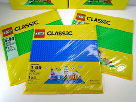 Lego Classic Baseplates Toy Lot 5pc Green 10700 Blue 10714 Building Platform BN