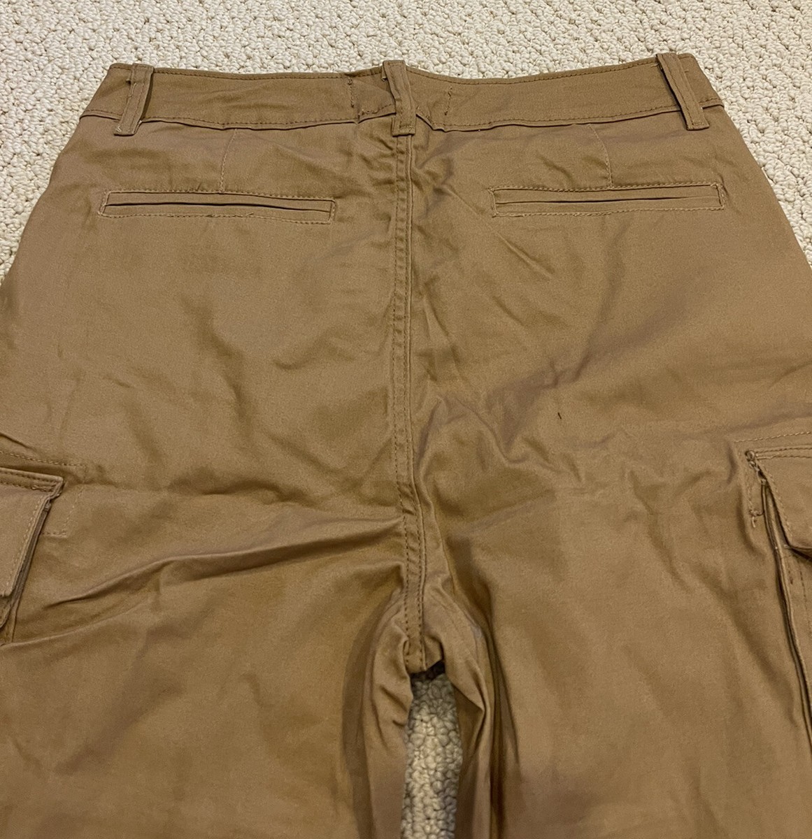 New Men's Refinery Republic Khaki Beige Cargo Pocket Cotton