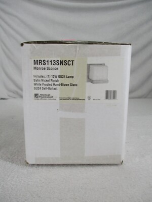 Monroe Sconce American Fluorescent Satin Nickel GU24 Self Ballast MRS113SNSCT