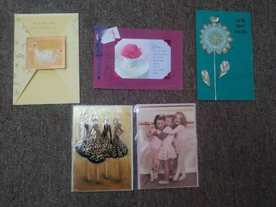 Hallmark American Greetings Papyrus Cards 3 Mothers Day & 2 Blank Cards Lot of 5