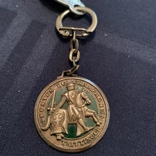 Vtg Comtes DC  TAITTINGER CHAMPAGNE  KEY CHAIN France Mid Early 20th Century