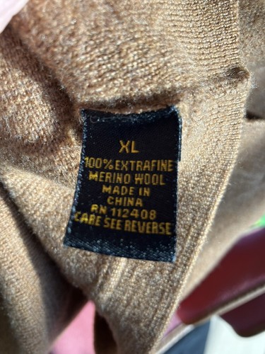 Beau Ties Of Vermont Wool Button up Sweater Vest Youth Size XL Tan Womens M - Picture 6 of 11