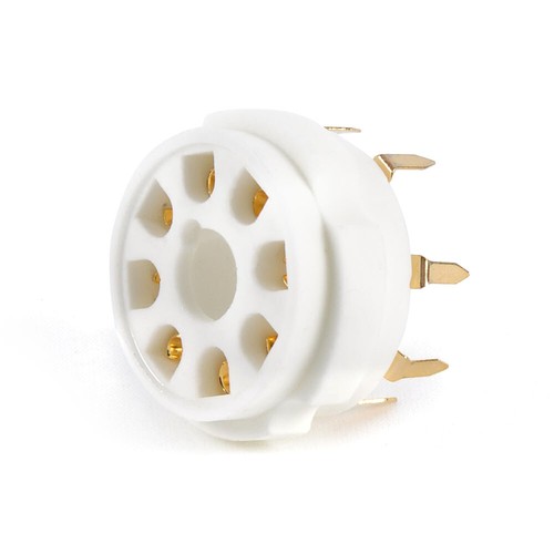 2pcs 8 Pin Tube Socket Ceramic Octal PCB Mount Gold for KT88 EL34 6SL7 6SN7 5U4G - Picture 7 of 7