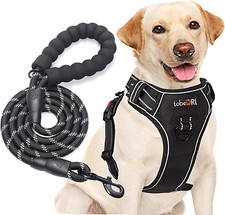 Tobedri No Pull Harness with a Free Heavy Duty 5Ft Leash for Medium Large Dog H7