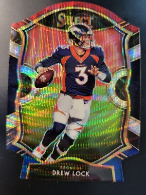 2020 Select Drew Lock RED BLUE WHITE WAVE PRIZM DIE CUT card #27