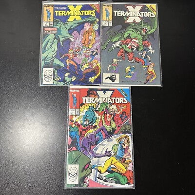 LOT OF 3 X-TERMINATORS COMIC BOOKS OCT NOV DEC 1988 VOL 1 #1 #2 #3