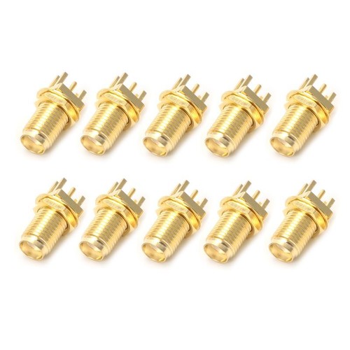 10pcs End Launch PCB Mount Mount SMA Female Jack Straight RF Connector Adapter