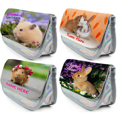 Personalised Pencil Case Girls Pet School Stationary Hamster Bag Girly Kids 