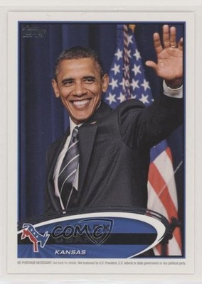 2012 Topps Update Presidential Predictor Barack Obama (Kansas) #PPO-16 0h1