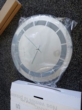 Nextime Mirrored Wall Clock  35cm glass quartz  wall clock - New Boxed - Gift