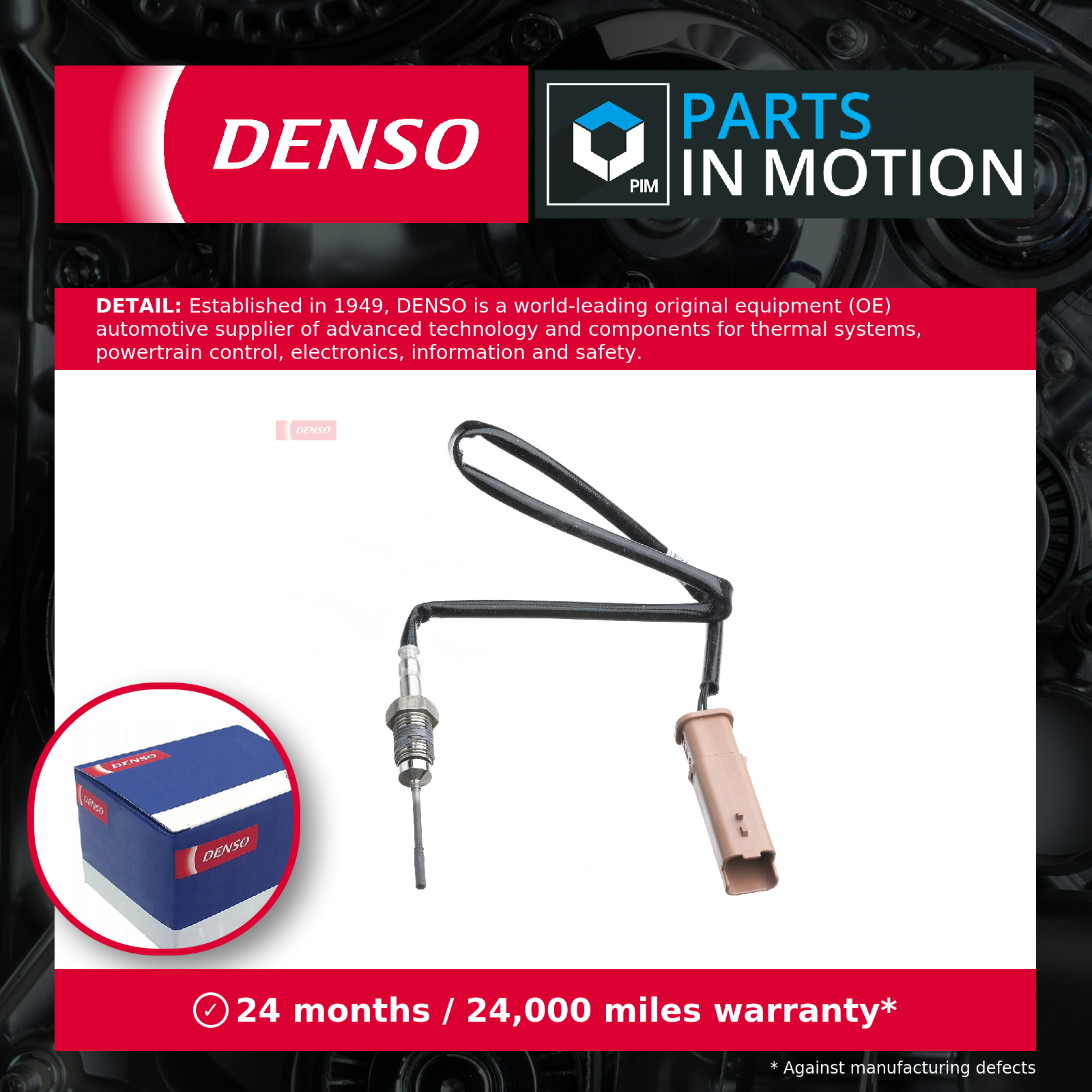 Exhaust Temperature Sensor fits FIAT ULYSSE 179 2.2D 02 to 11 Denso 9638235380