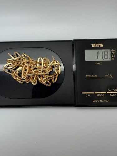 9ct Yellow Gold Hollow Paperclip Style Chain – 5.7mm - 22" - CHEAPEST ON EBAY - Picture 9 of 10