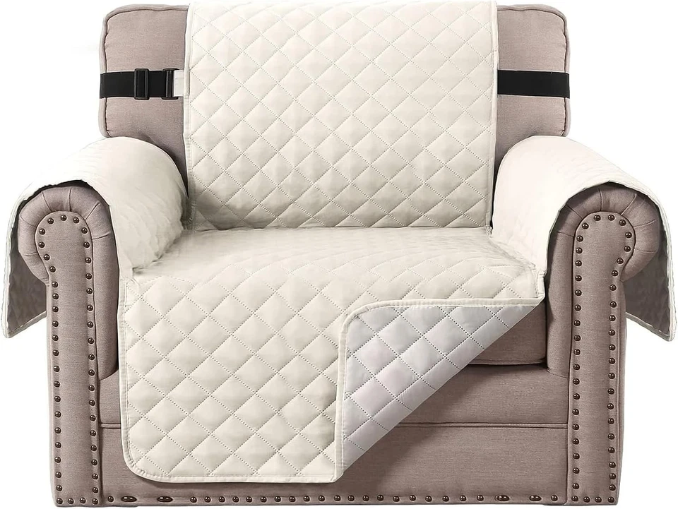 Funda de sillón de gamuza sintética de lujo - reversible, resistente al agua, lavable a máquina Foto 2 de 4