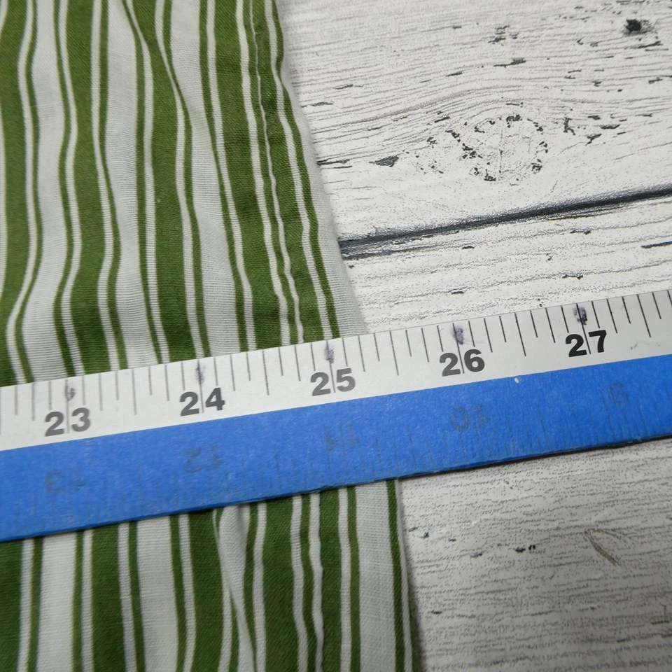 复古 Sears The 男式商店衬衫男式 XL 绿色条纹 Perma-Prest 60 年代 — 第 4/4 张图片