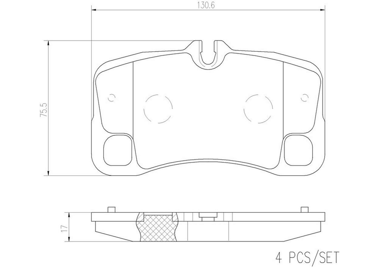 Porsche 911 GT3 2008-2011 Rear Brake pad sets Set