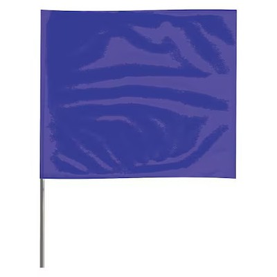 Marking Flag, Vinyl, 21'' Wire Staff, Blank, 21'' L., 100 Pk, 4521B-200