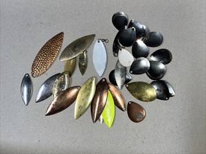 Spinner Bait Blade Assortment some Textured Blades Repair Or Building Spin Blade
