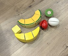 Wooden Play Food For Kids Kitchen Cutting Fruits Toys Pretend Replacement Pieces