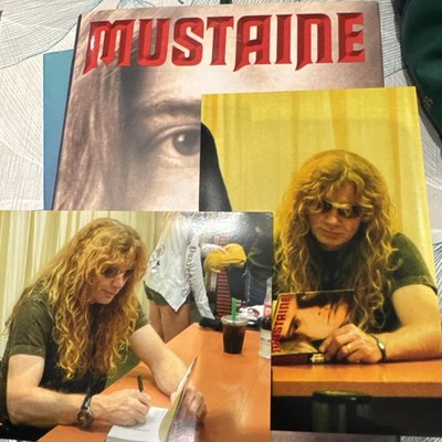 Dave Mustaine Signed Hardback Bookshop Edition 1st Edition with Picture Evidence